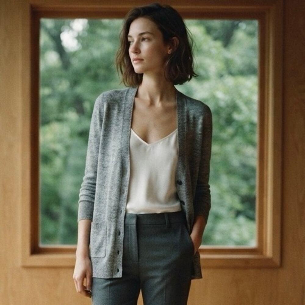 Madewell Button Front Grandpa Cotton Cardigan Women XS Academia Workwear Capsule